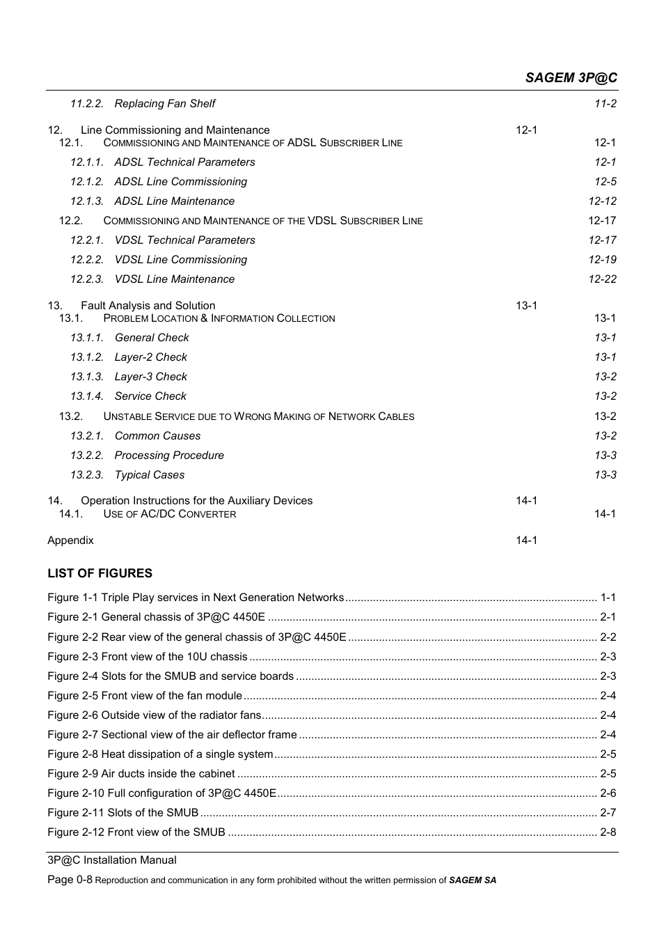 Sagem 3p@c | Sagem 4450E User Manual | Page 9 / 198