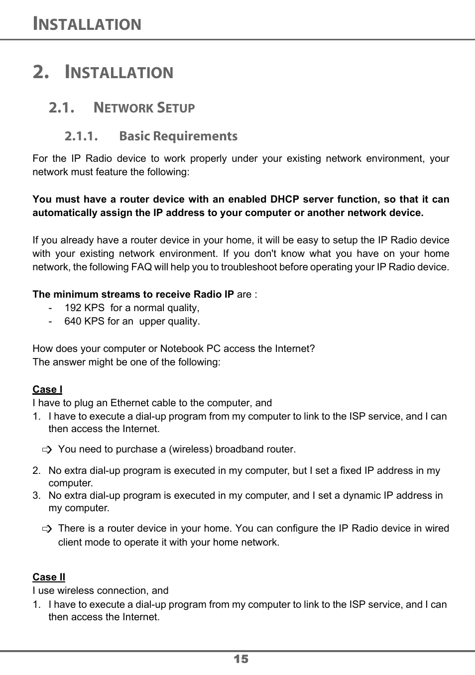 Nstallation | Sagem 700 User Manual | Page 15 / 64