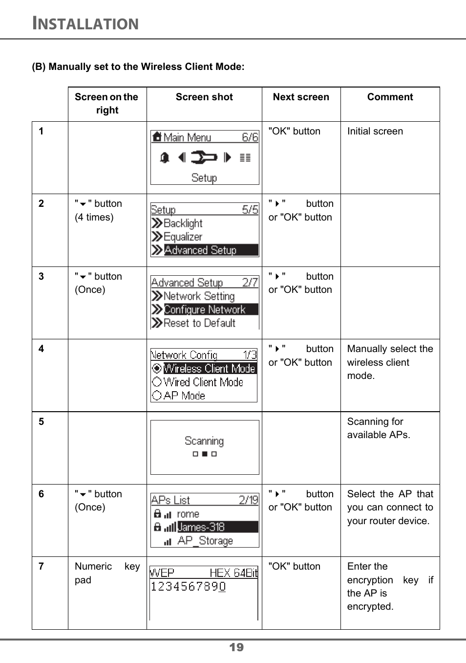 Nstallation | Sagem 700 User Manual | Page 19 / 64