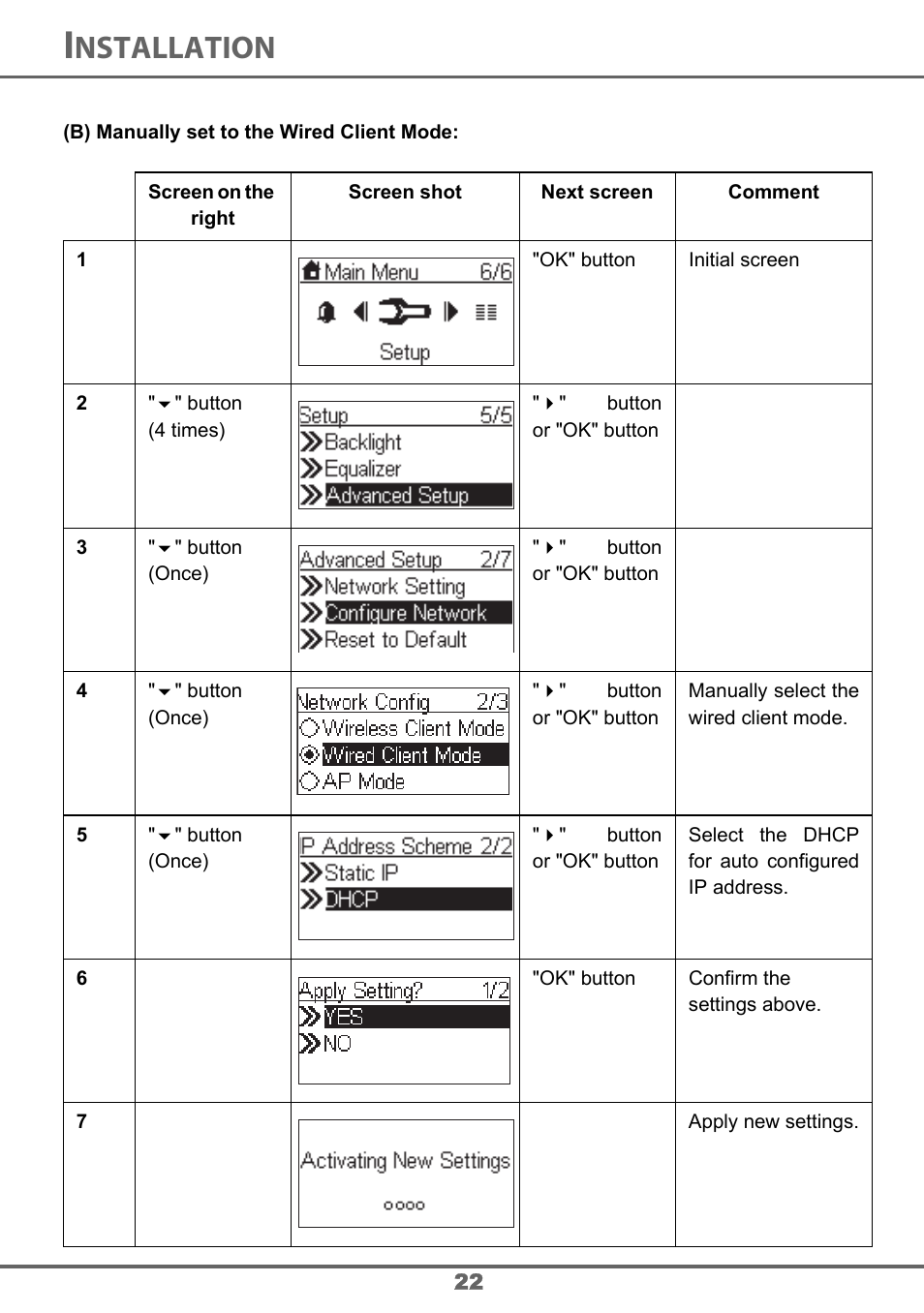 Nstallation | Sagem 700 User Manual | Page 22 / 64