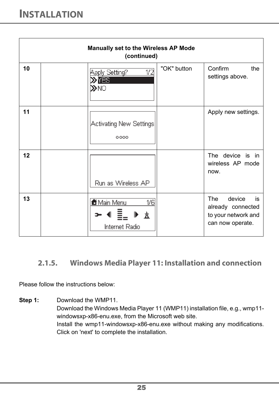 Nstallation | Sagem 700 User Manual | Page 25 / 64