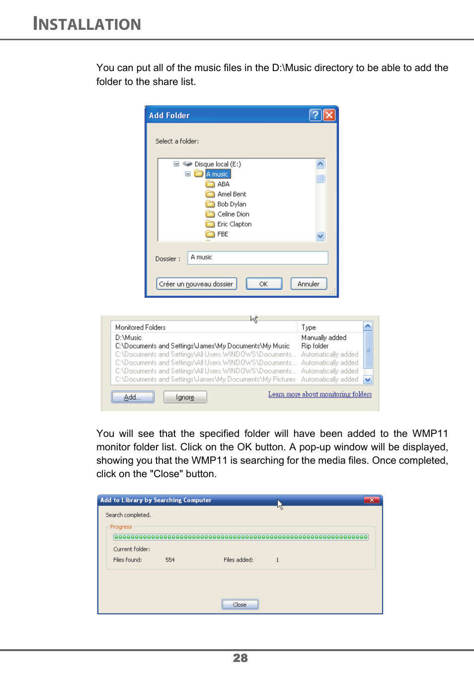 Nstallation | Sagem 700 User Manual | Page 28 / 64