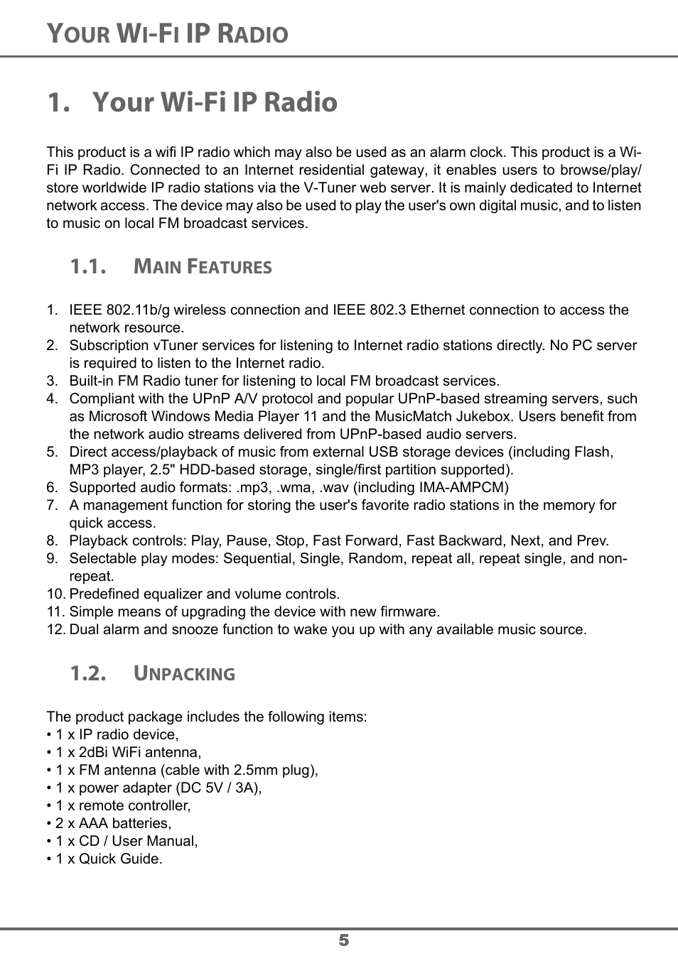 Ip r, Your wi-fi ip radio, Adio | Sagem 700 User Manual | Page 5 / 64