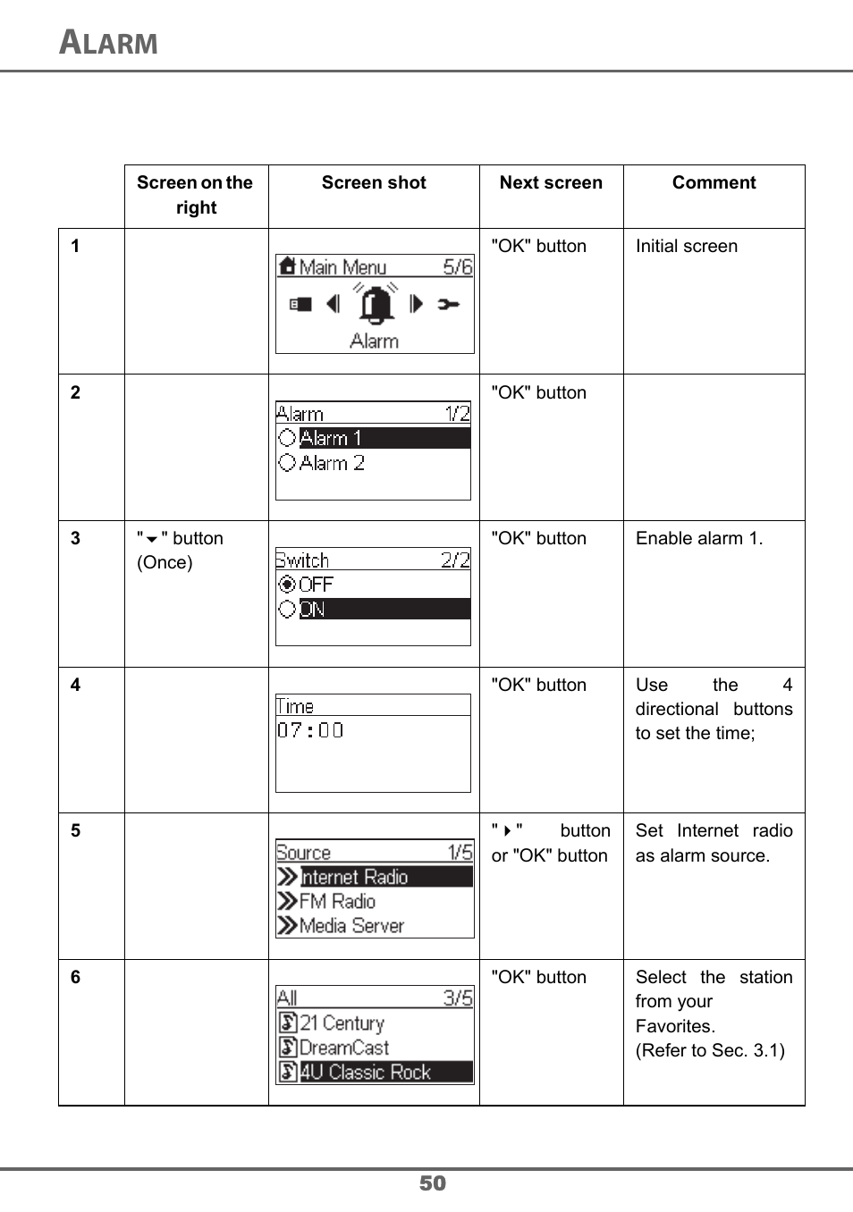 Larm | Sagem 700 User Manual | Page 50 / 64