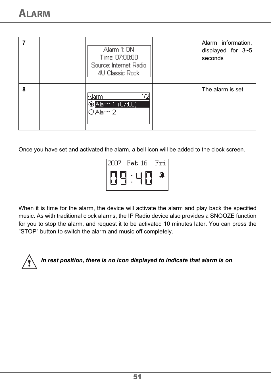 Larm | Sagem 700 User Manual | Page 51 / 64