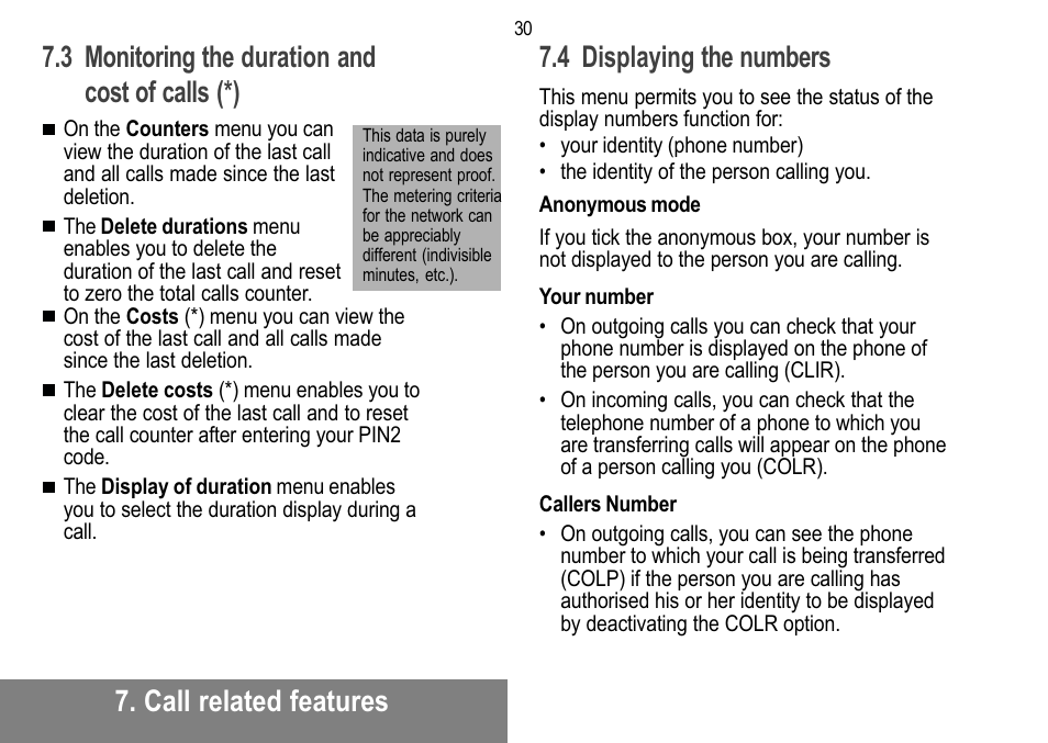 4 displaying the numbers | Sagem MW 302X User Manual | Page 31 / 58