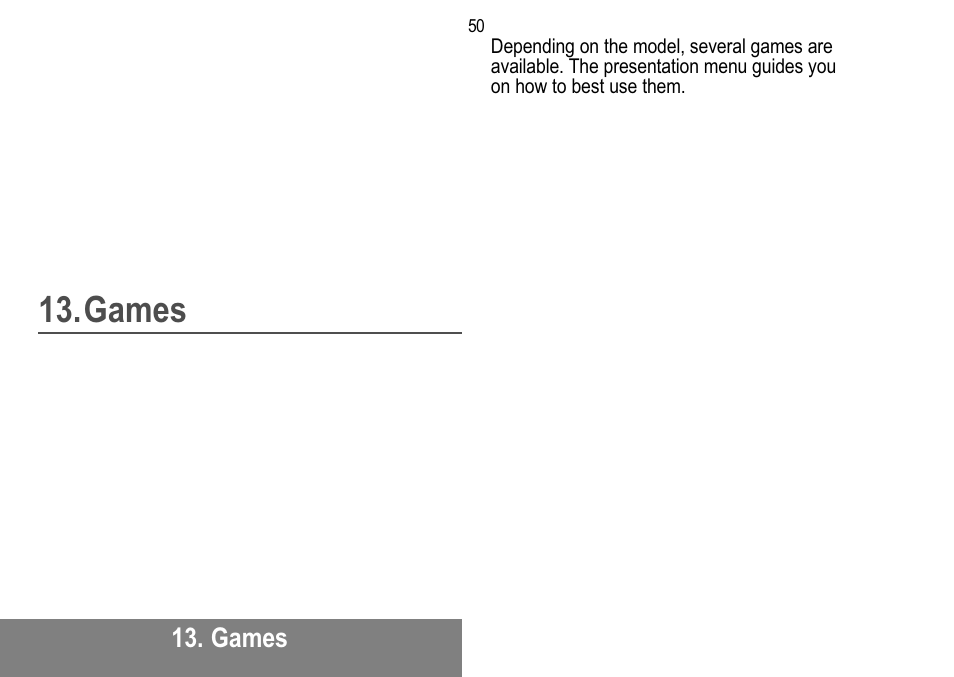 Games | Sagem MW 302X User Manual | Page 51 / 58