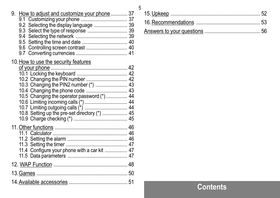 Sagem MW 302X User Manual | Page 6 / 58