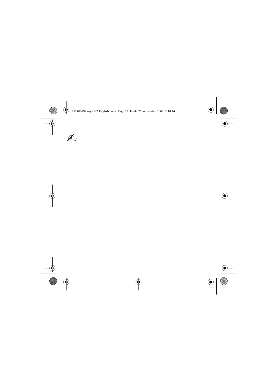 Sagem myX3-2 User Manual | Page 78 / 79