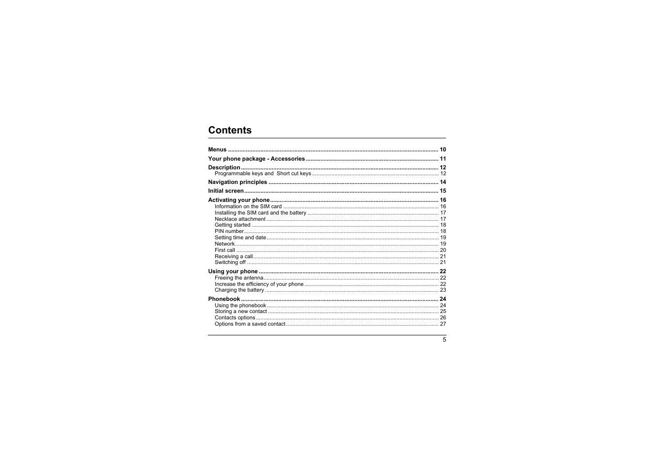 Sagem myX-8 User Manual | Page 6 / 108