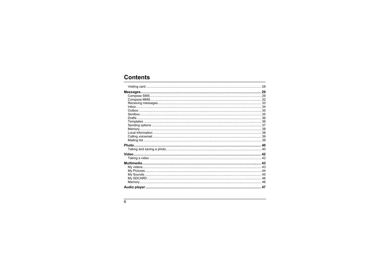 Sagem myX-8 User Manual | Page 7 / 108