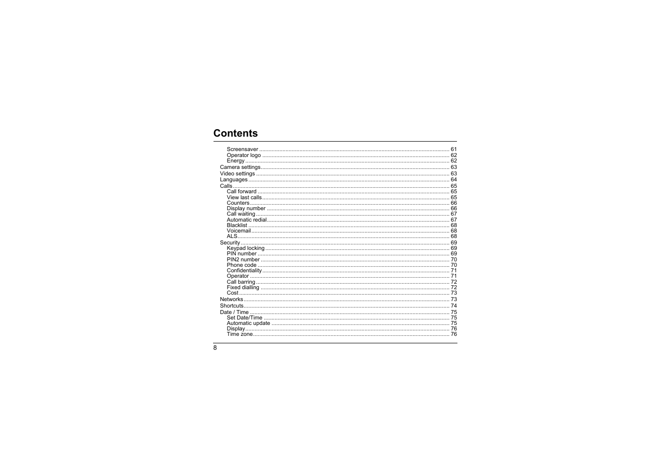 Sagem myX-8 User Manual | Page 9 / 108