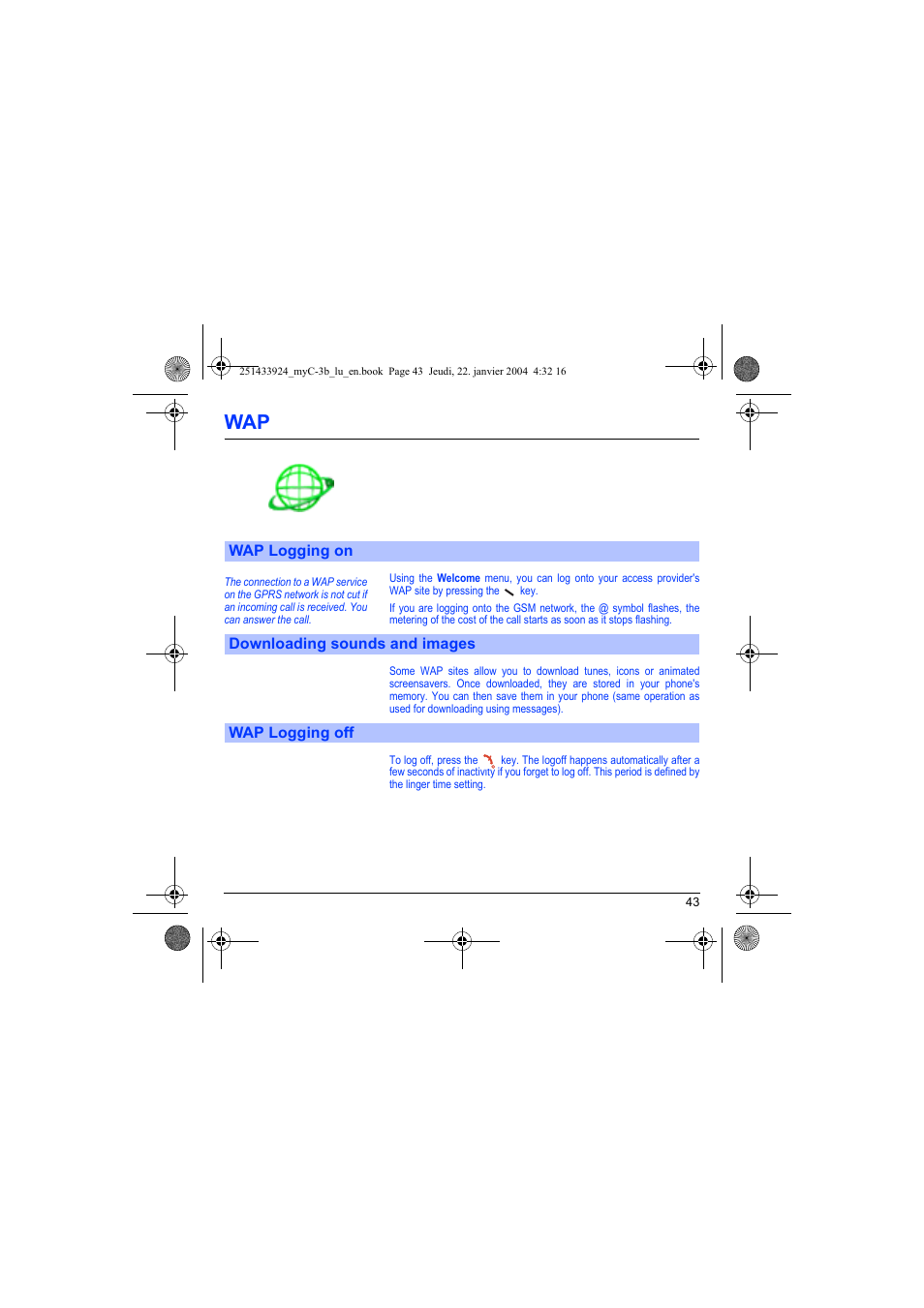 Sagem myC-3b User Manual | Page 46 / 91