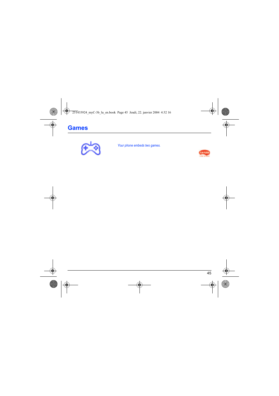 Games | Sagem myC-3b User Manual | Page 48 / 91