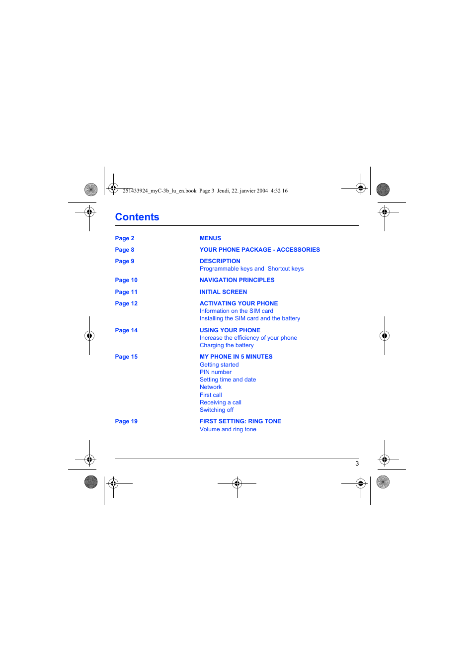 Sagem myC-3b User Manual | Page 6 / 91