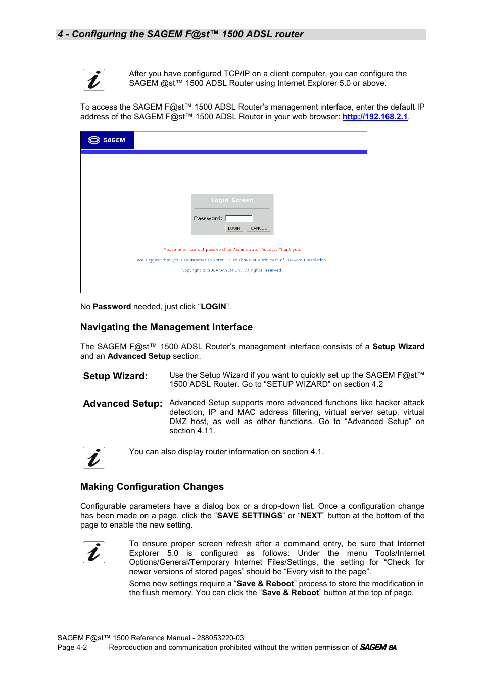 Sagem F@ST 1500WG User Manual | Page 48 / 134