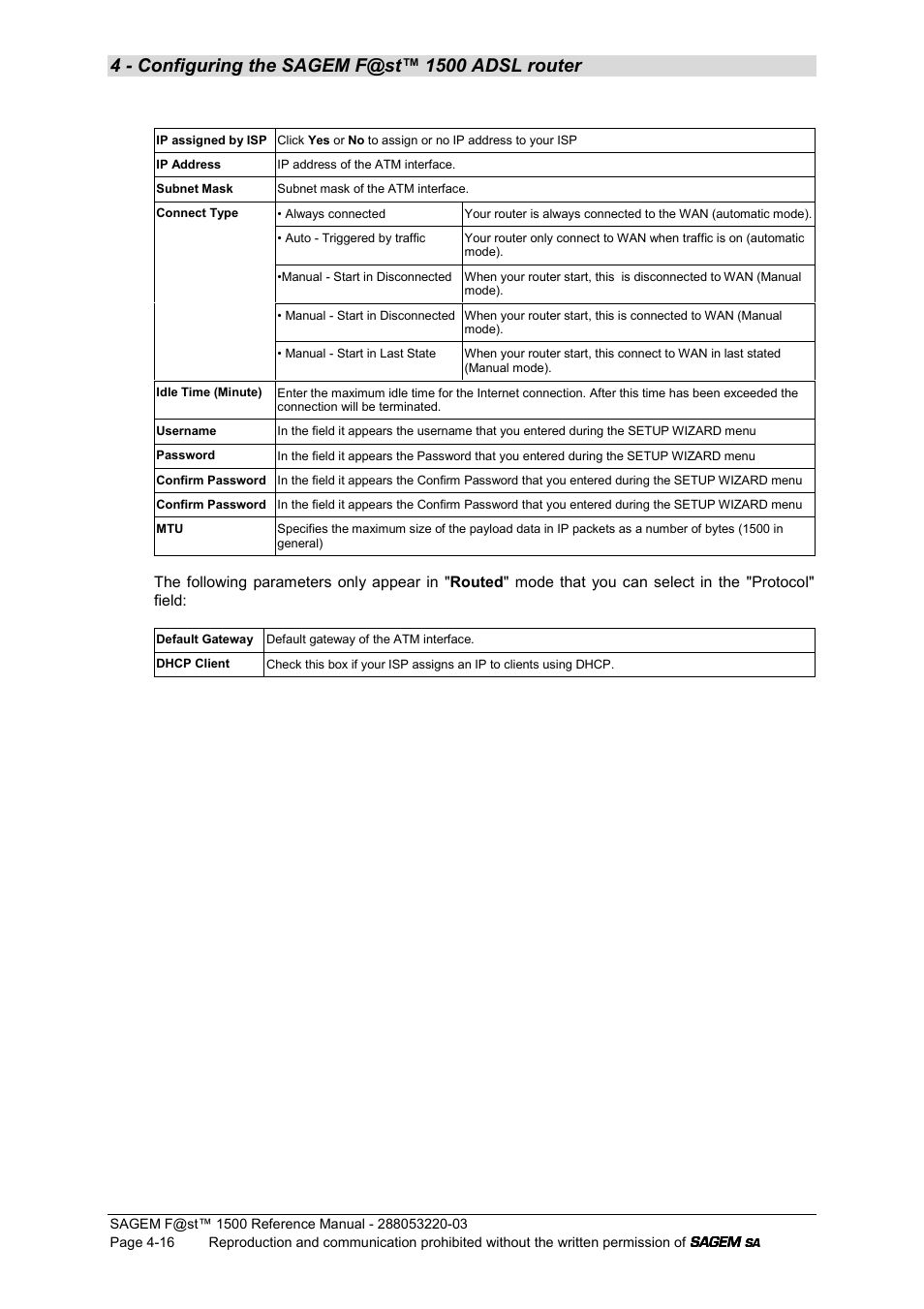 Sagem F@ST 1500WG User Manual | Page 62 / 134