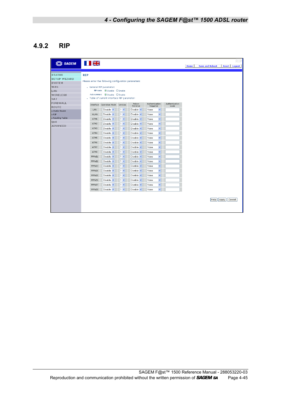 2 rip | Sagem F@ST 1500WG User Manual | Page 91 / 134