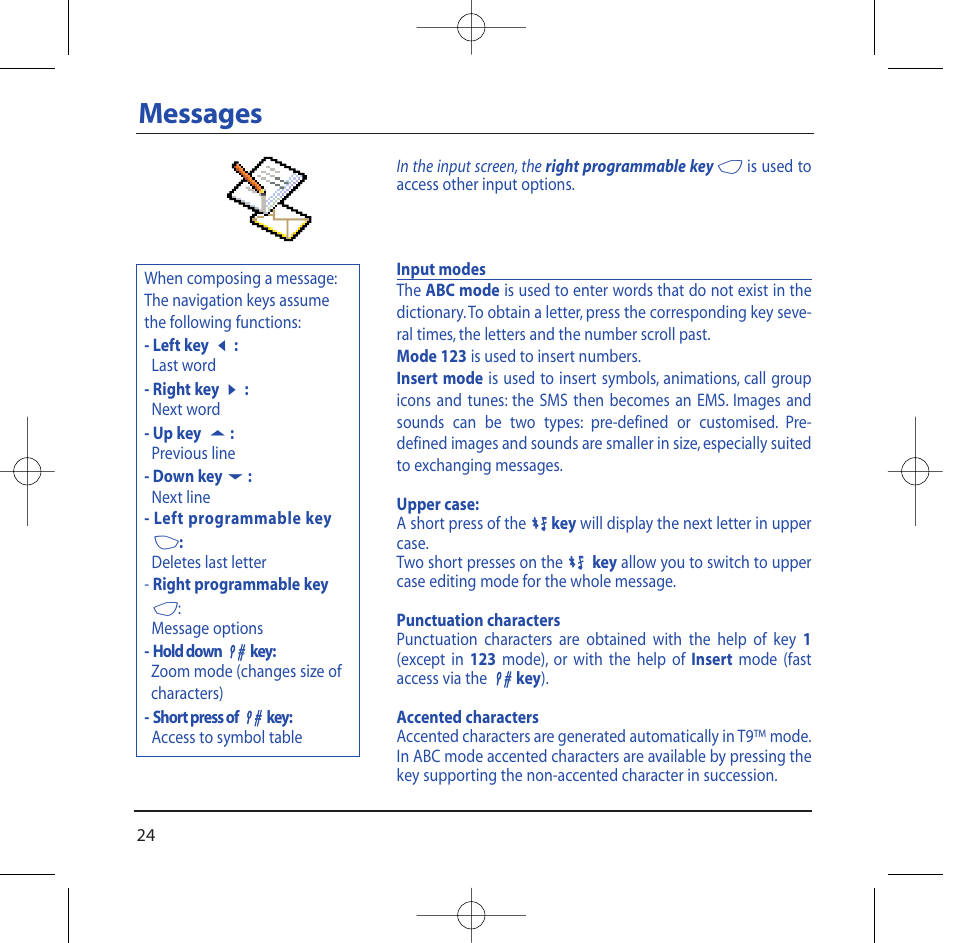 Messages | Sagem M2002 User Manual | Page 25 / 74