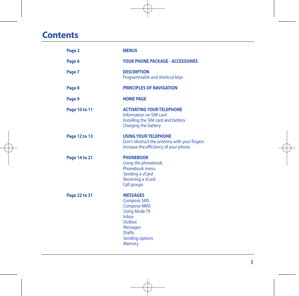 Sagem M2002 User Manual | Page 4 / 74