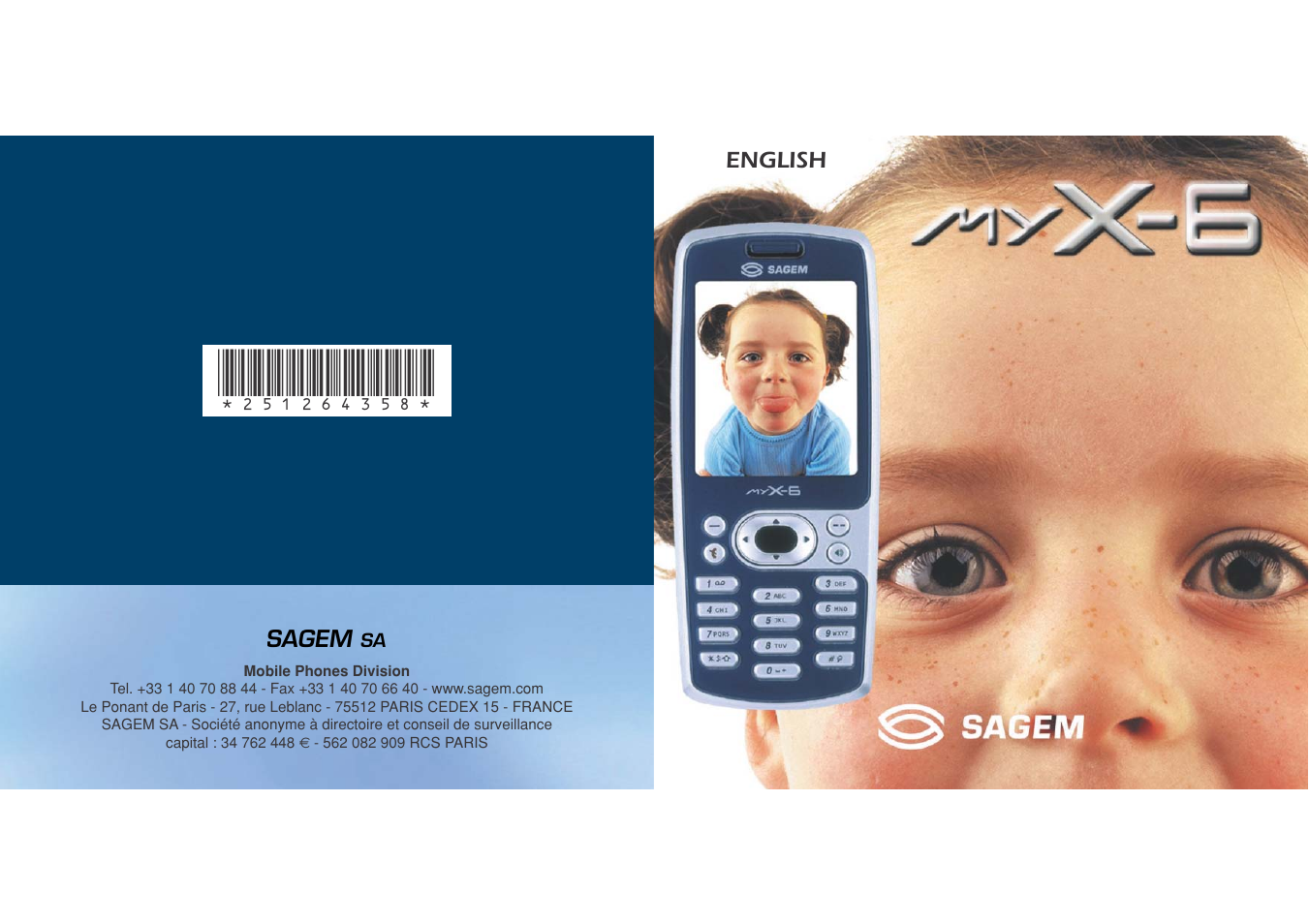 Sagem myX-6 User Manual | 89 pages