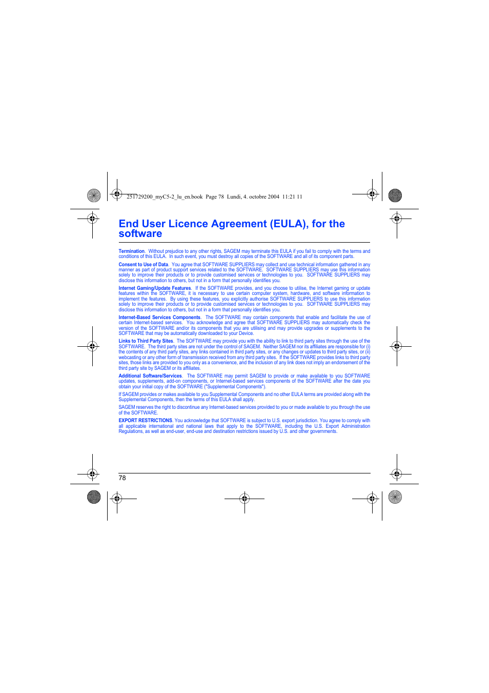 Sagem myC5-2 User Manual | Page 81 / 99