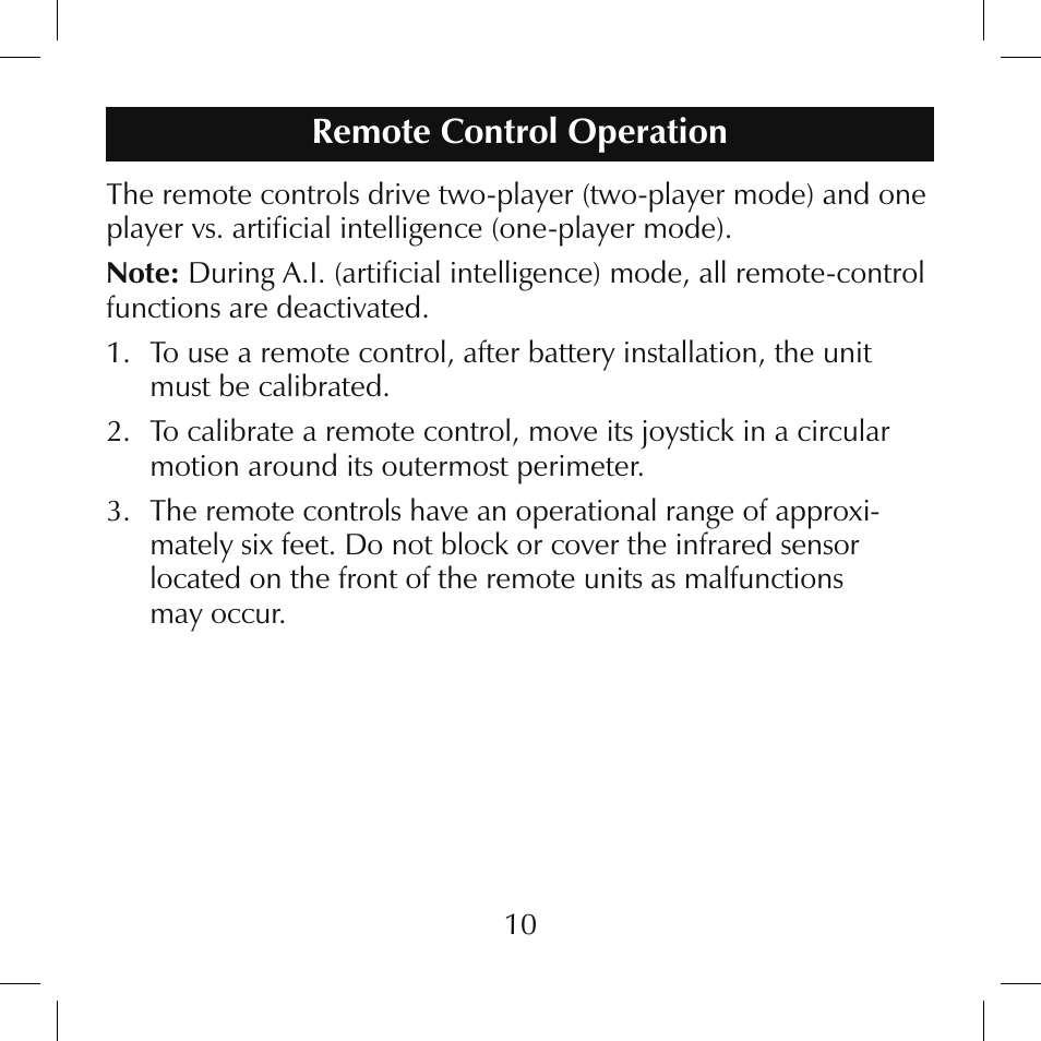 Remote control operation | Sumo SL001 User Manual | Page 10 / 32