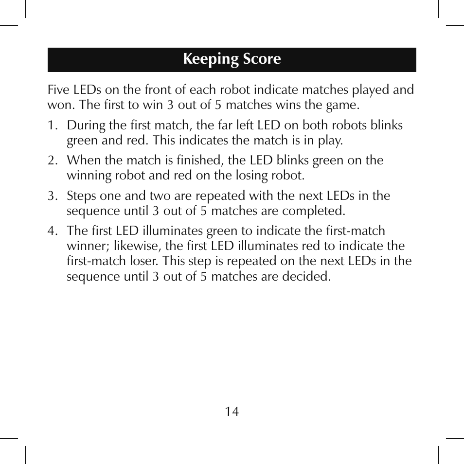 Keeping score | Sumo SL001 User Manual | Page 14 / 32