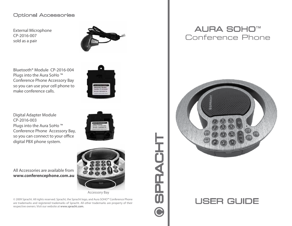 Spracht AURA SOHO CP-2016-003 User Manual | 12 pages