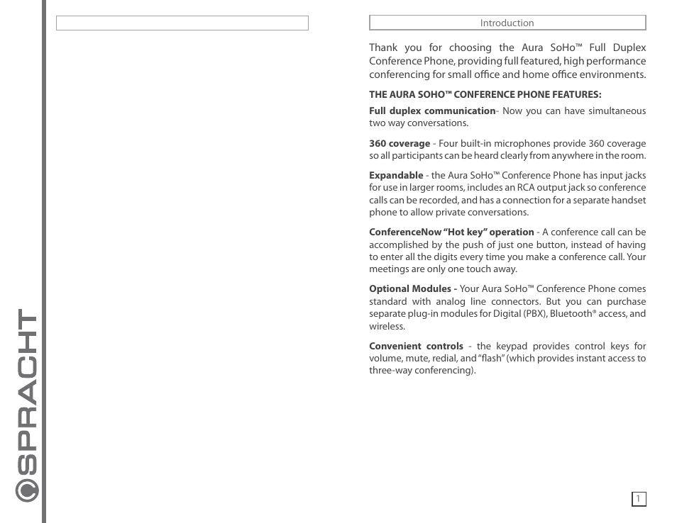 Spracht AURA SOHO CP-2016-003 User Manual | Page 3 / 12