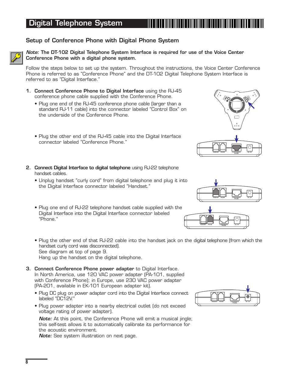 Digital telephone system | Spracht Voice Center cp-2010 User Manual | Page 10 / 20