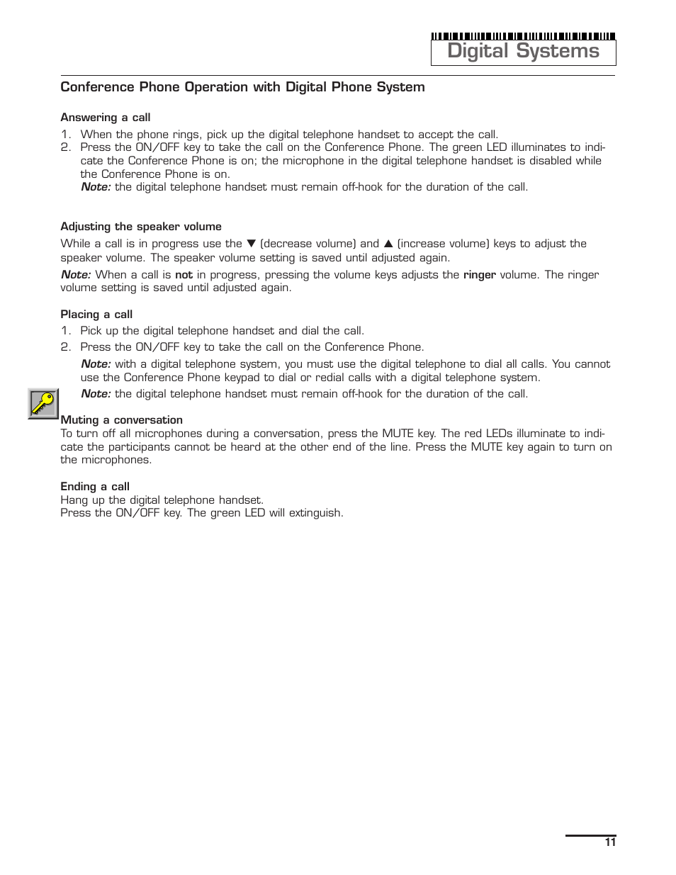 Digital systems | Spracht Voice Center cp-2010 User Manual | Page 13 / 20
