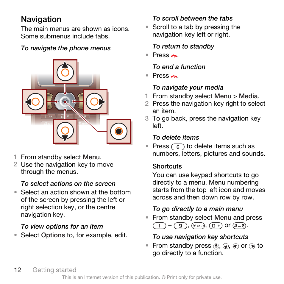 Navigation | Spracht W890I User Manual | Page 14 / 82