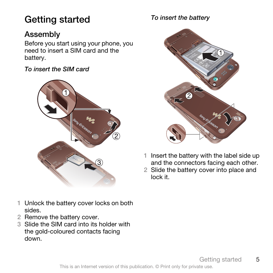 Getting started, Assembly | Spracht W890I User Manual | Page 7 / 82