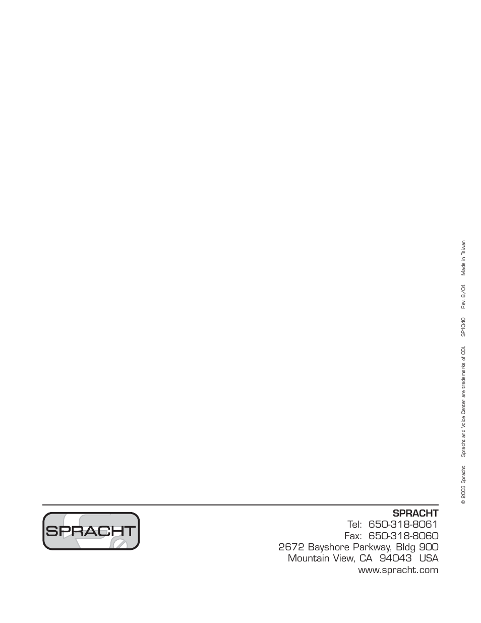 Spracht CP-2012 User Manual | Page 19 / 19