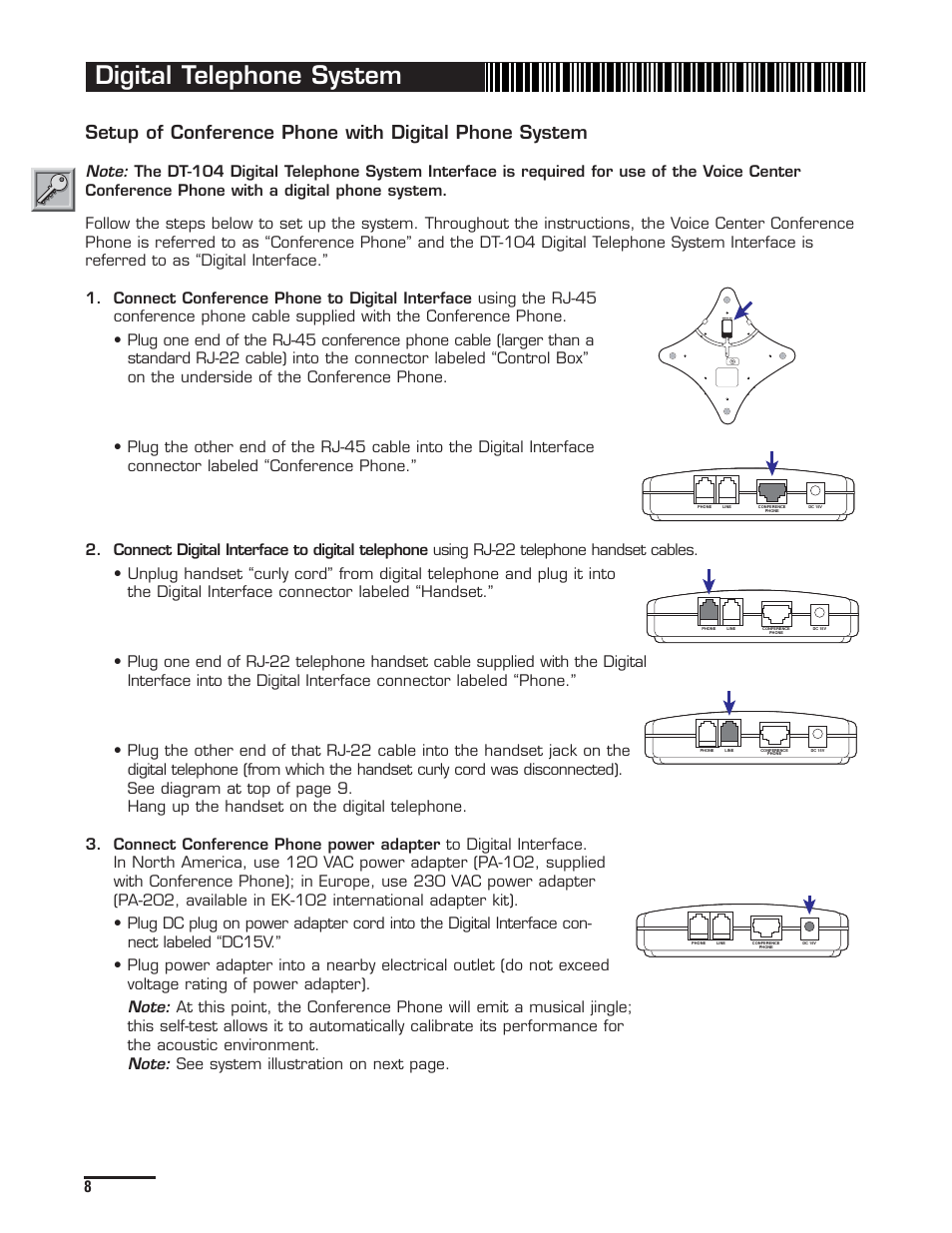 Digital telephone system | Spracht CP-2012 User Manual | Page 9 / 19