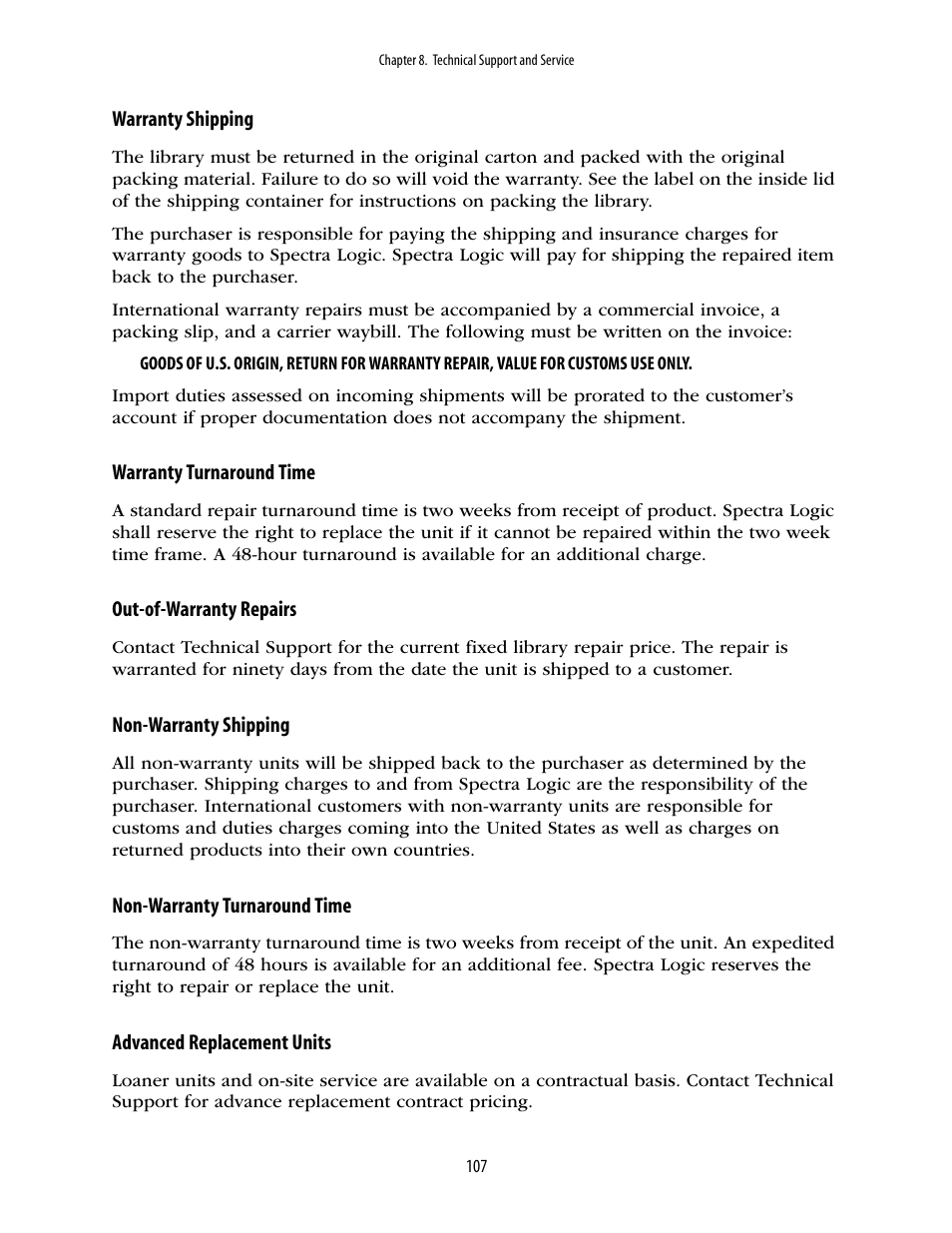 Spectra Logic 10000 User Manual | Page 107 / 136