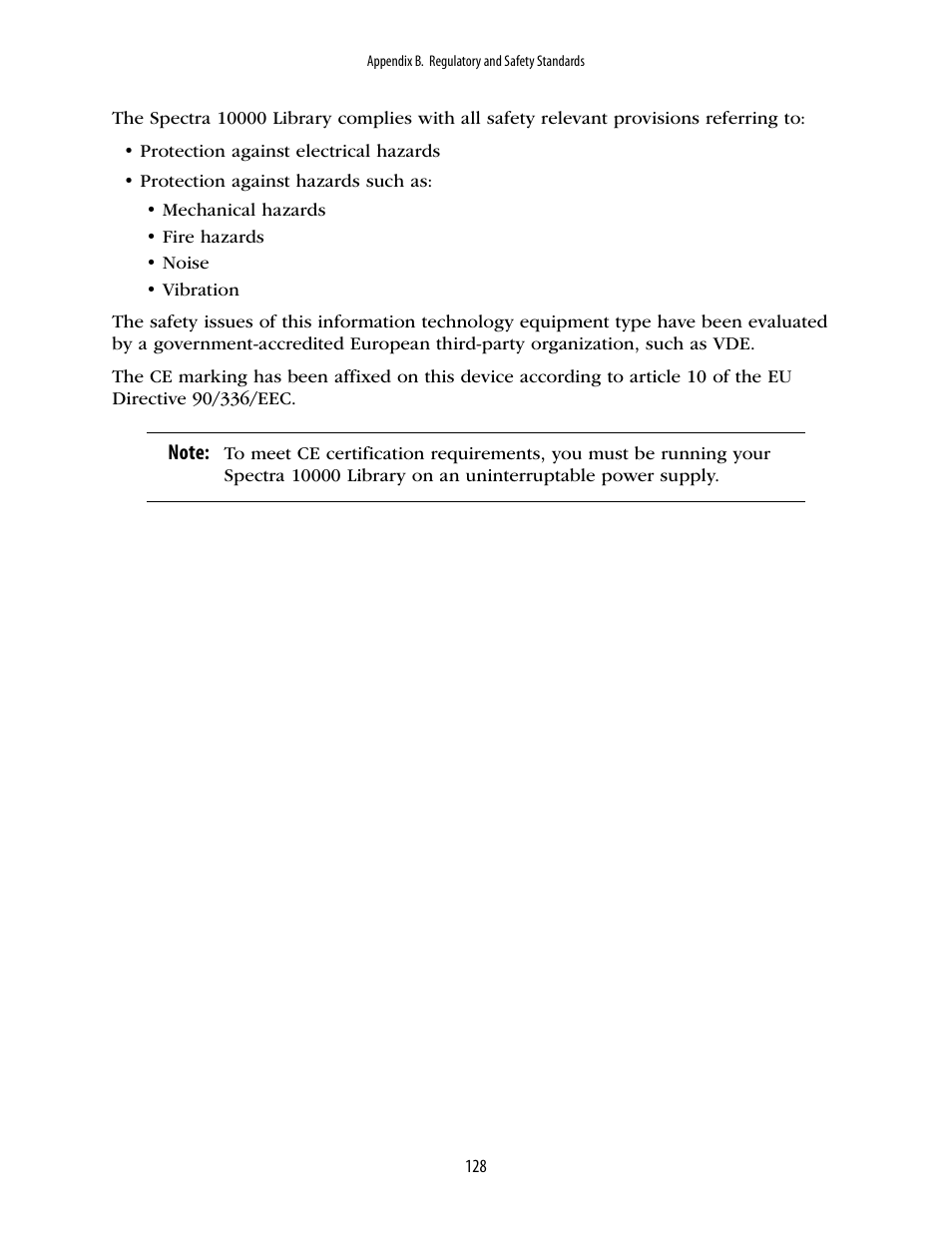 Spectra Logic 10000 User Manual | Page 128 / 136