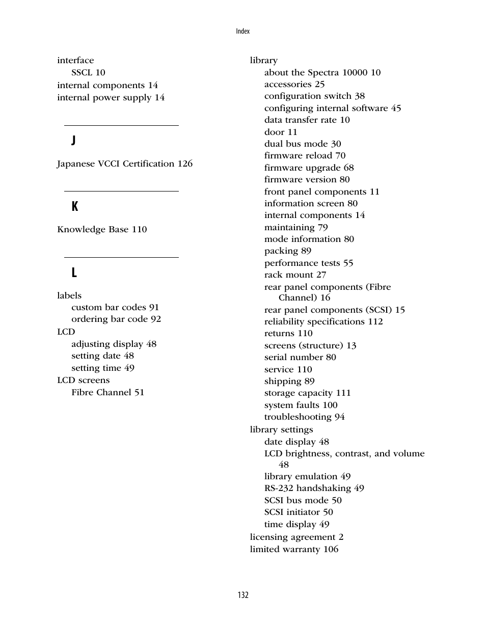 Spectra Logic 10000 User Manual | Page 132 / 136