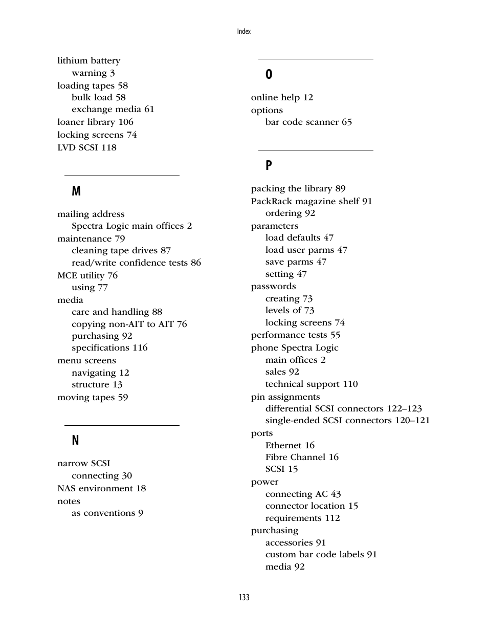 Spectra Logic 10000 User Manual | Page 133 / 136