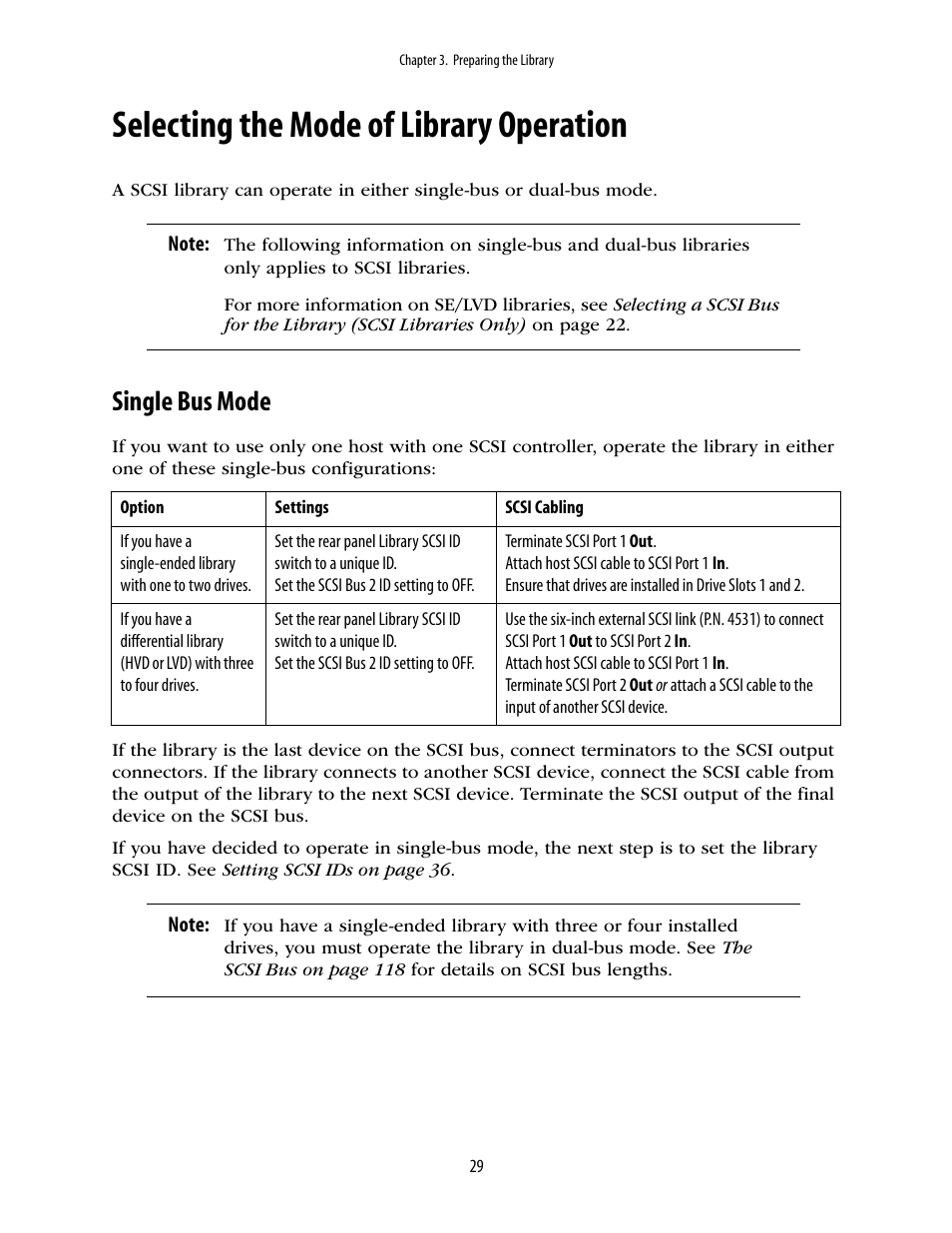 Selecting the mode of library operation, Single bus mode | Spectra Logic 10000 User Manual | Page 29 / 136