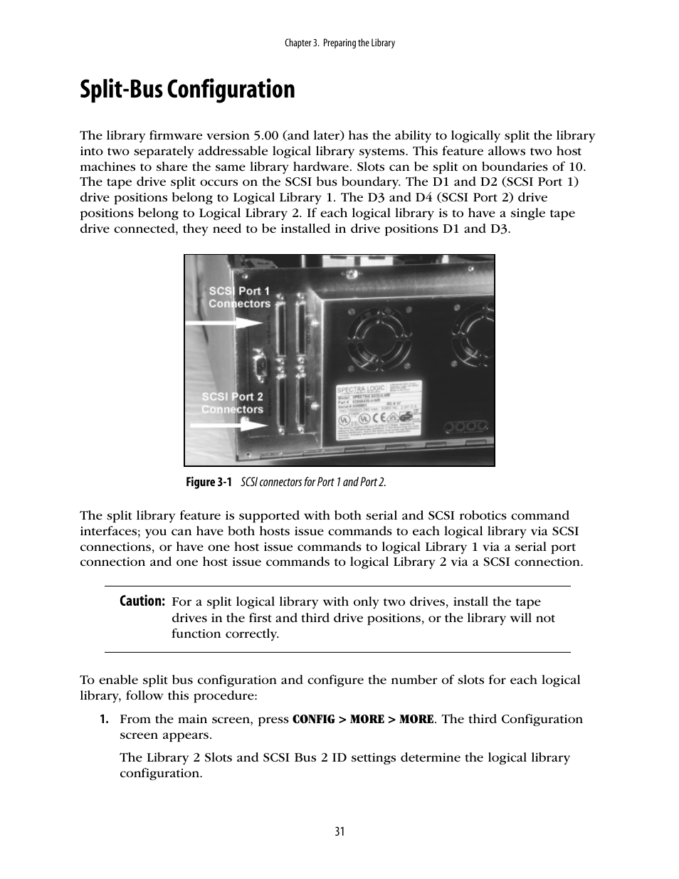 Split-bus configuration | Spectra Logic 10000 User Manual | Page 31 / 136