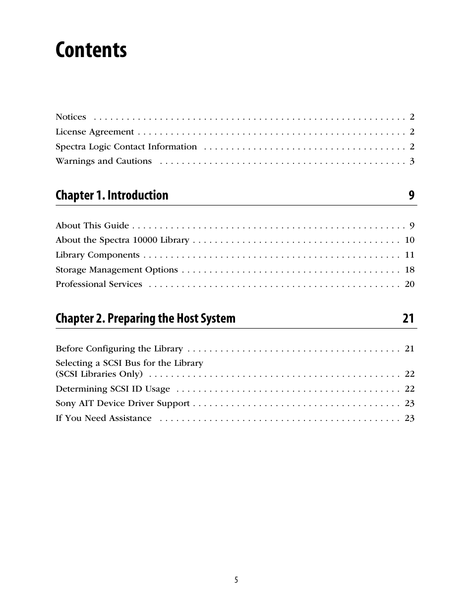 Spectra Logic 10000 User Manual | Page 5 / 136