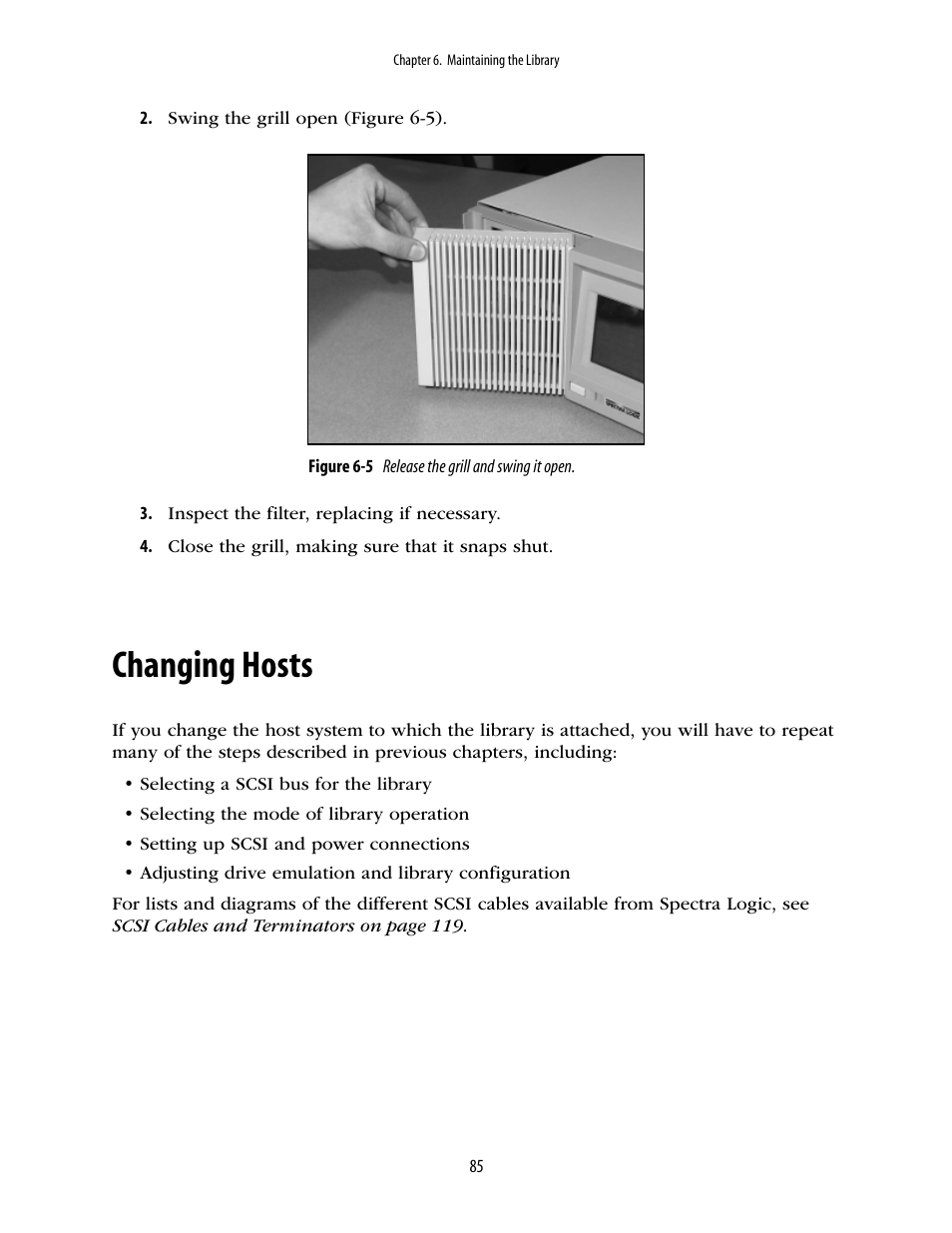 Changing hosts | Spectra Logic 10000 User Manual | Page 85 / 136