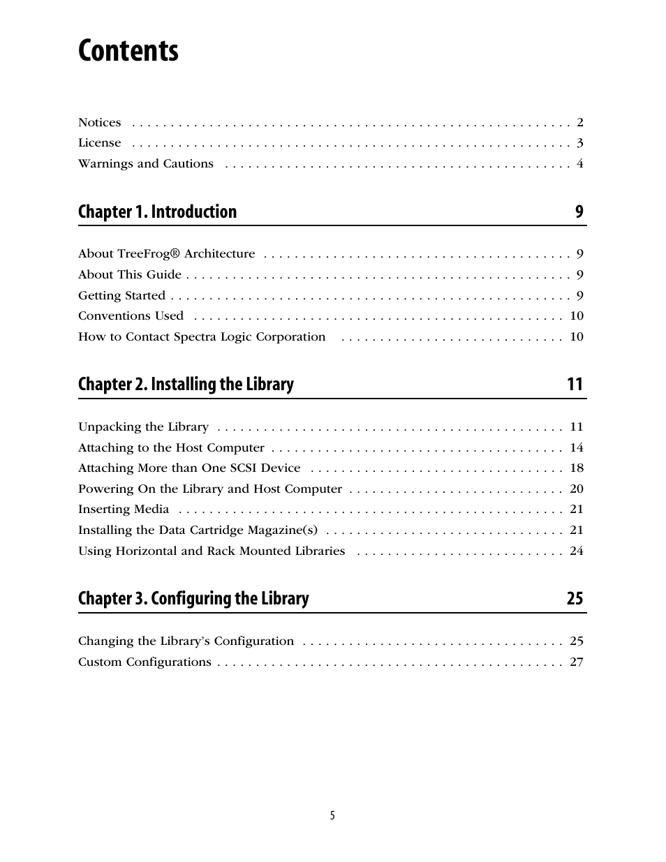 Spectra Logic 2K User Manual | Page 5 / 94