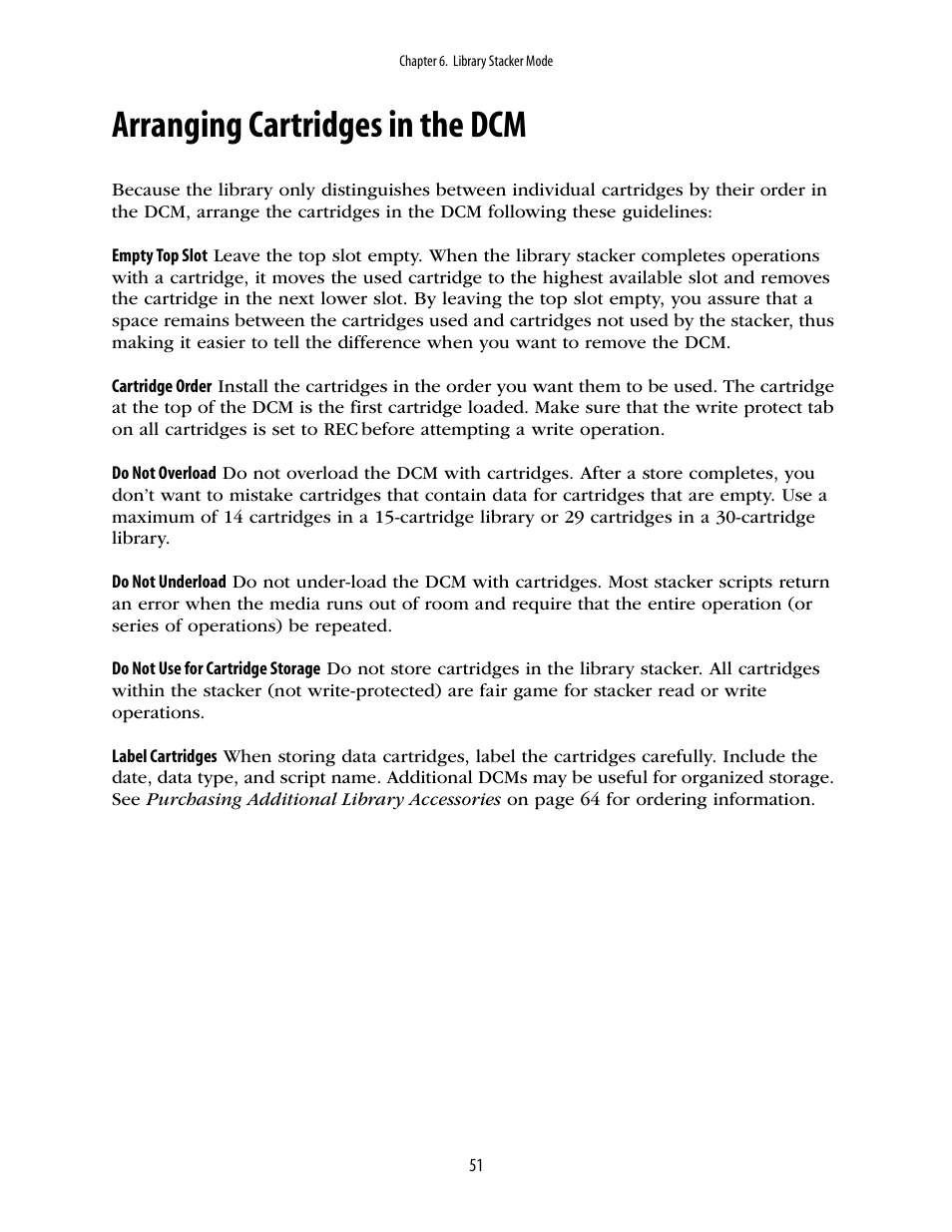 Arranging cartridges in the dcm | Spectra Logic 2K User Manual | Page 51 / 94