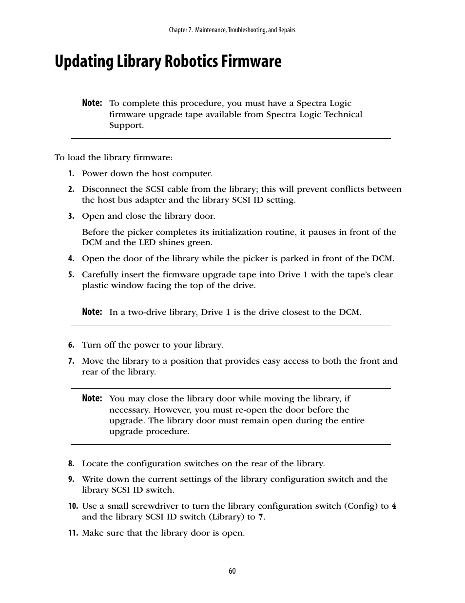 Updating library robotics firmware | Spectra Logic 2K User Manual | Page 60 / 94