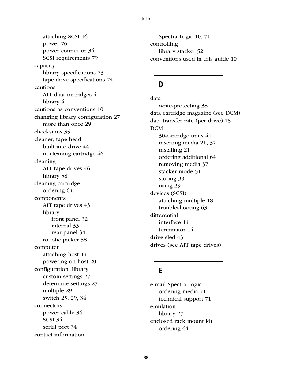 Spectra Logic 2K User Manual | Page 88 / 94