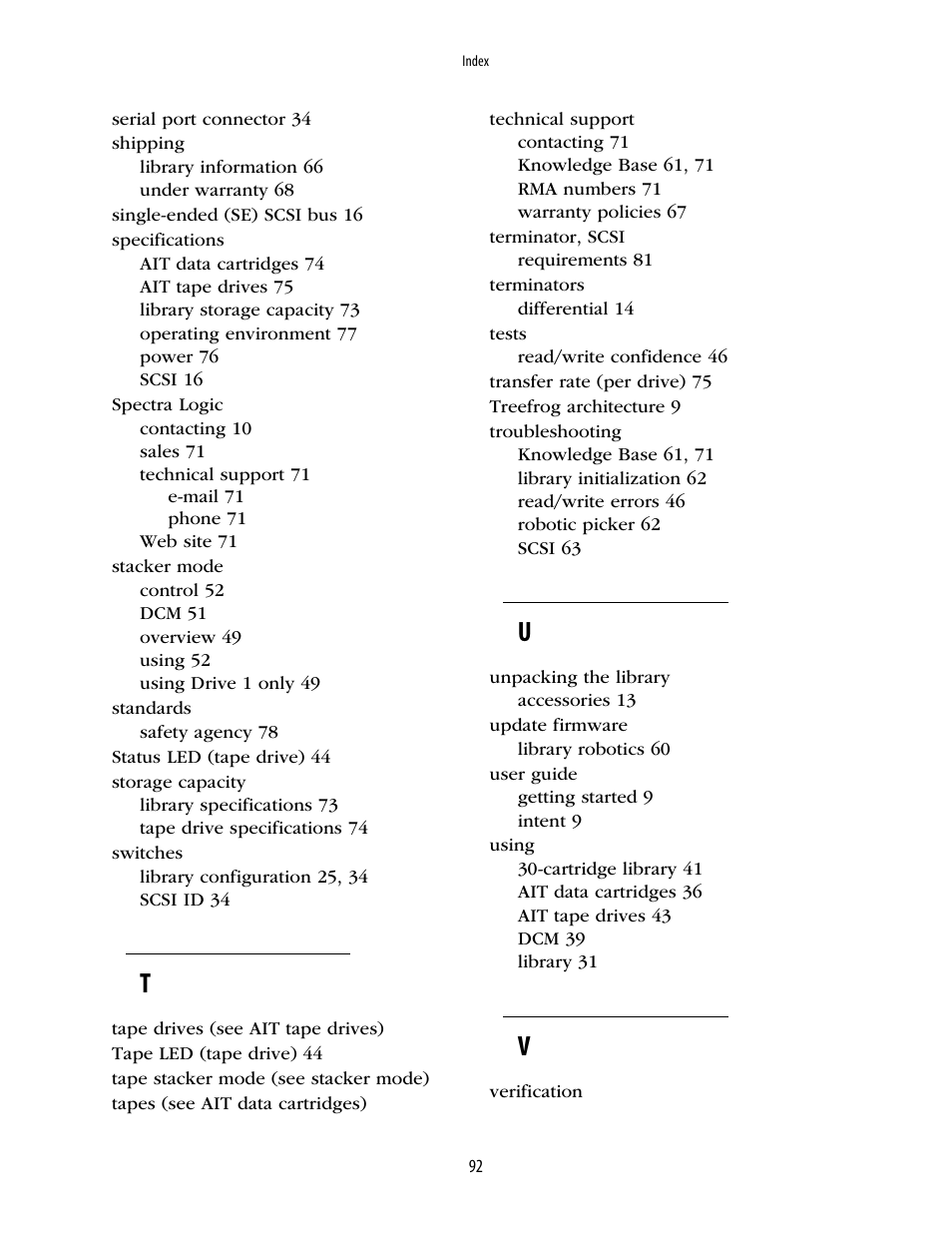 Spectra Logic 2K User Manual | Page 92 / 94