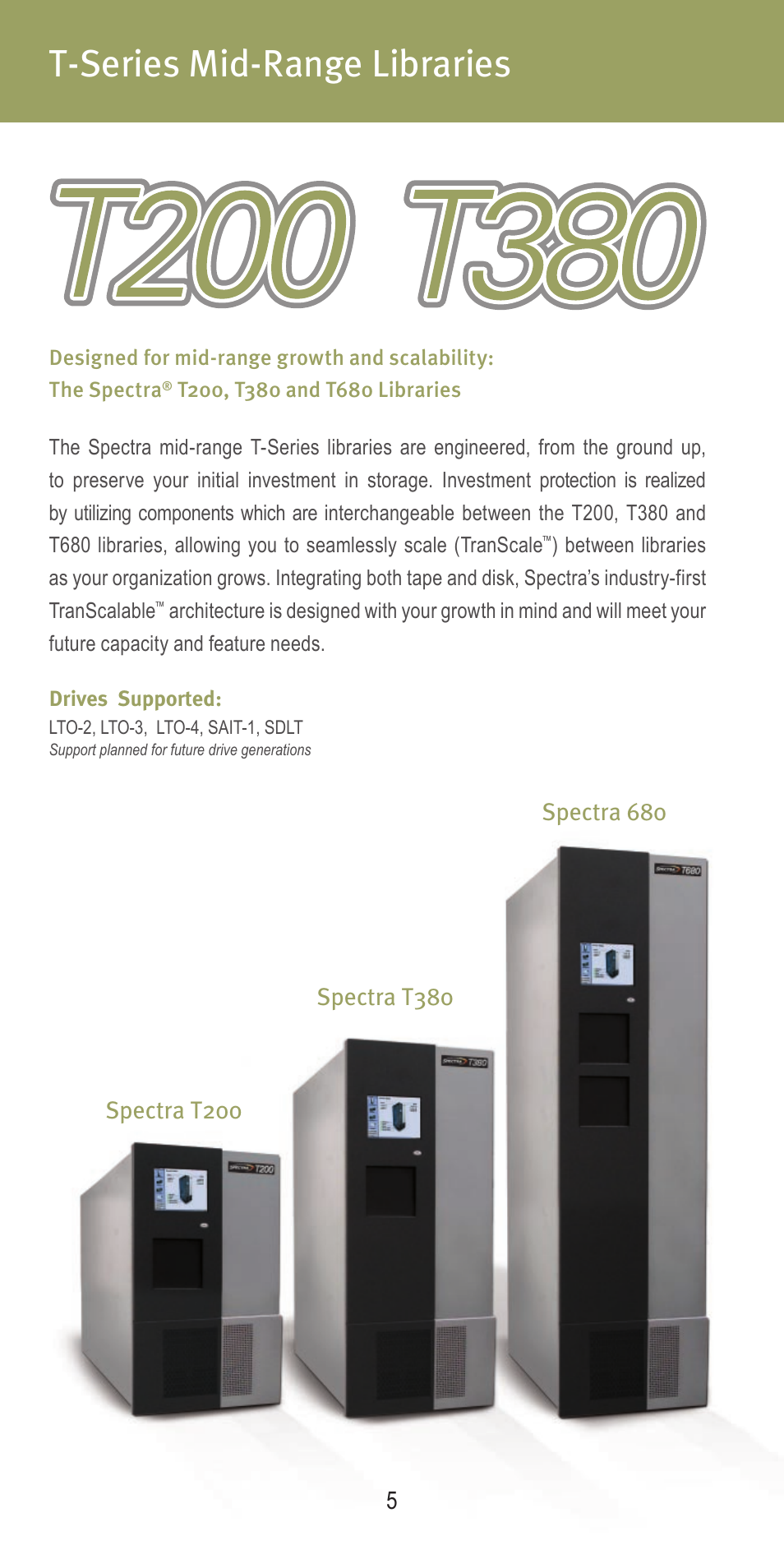 T-series mid-range libraries | Spectra Logic 2007 User Manual | Page 7 / 24
